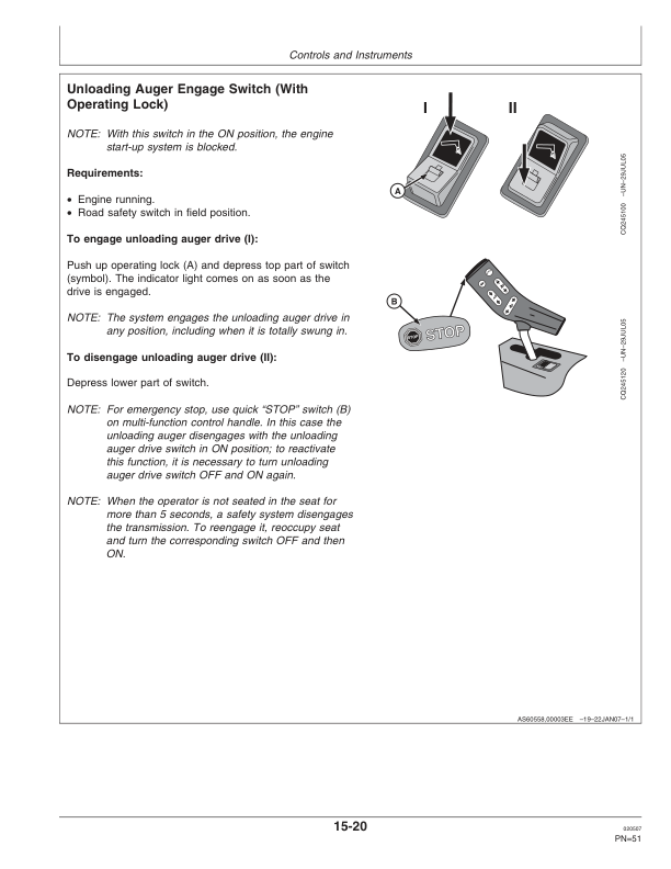 John Deere 1450CWS Combine Operator's Manual (OMCQ72746) - Image 4