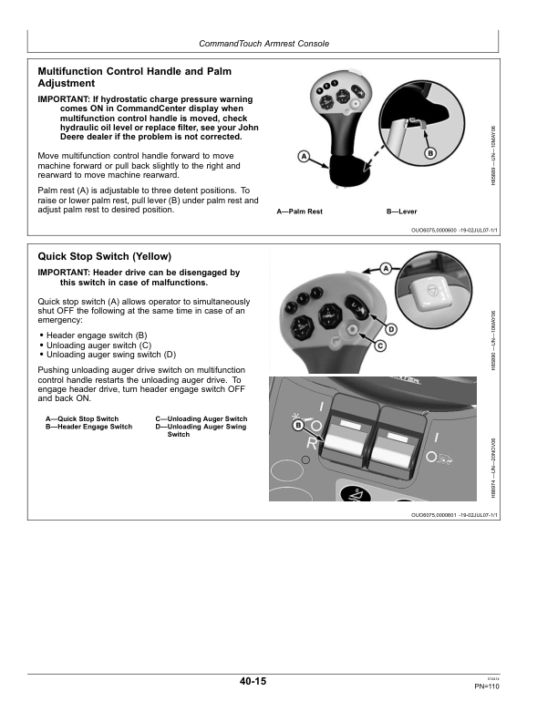 John Deere 9670 STS & 9770 STS Combines Manufactured in Horizontina Operator's Manual (OMCQ74935) - Image 2