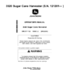 John Deere 3520 Sugar Cane Harvest (121201-) Operator's Manual (OMCXT11722)