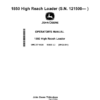 John Deere 1850 High Reach LoadersExport Edition (121500-) Operator's Manual (OMCXT18825)