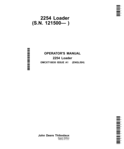 John Deere 2254 Loader (Export) (121500-) Operator's Manual (OMCXT18830)