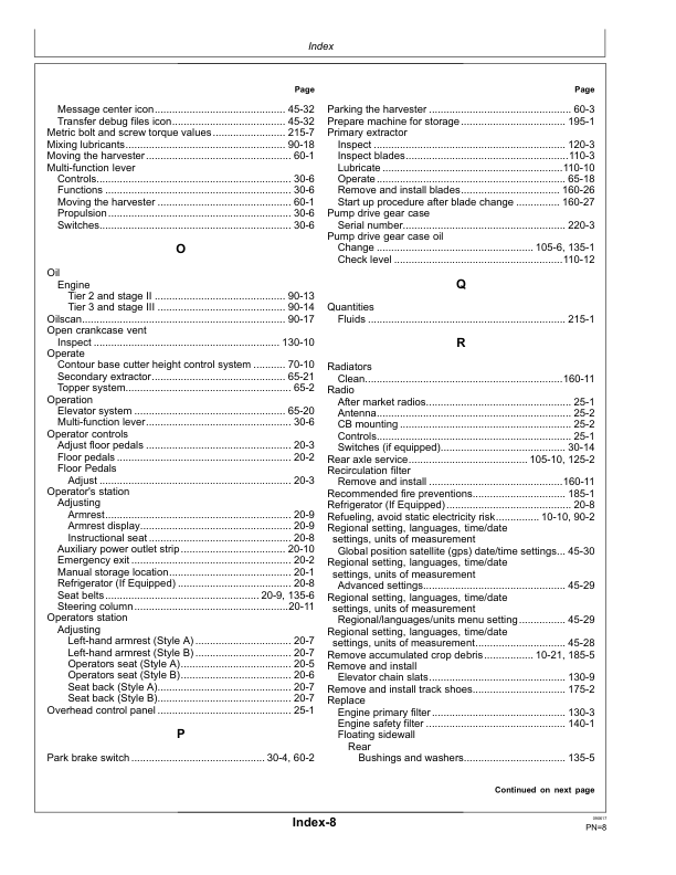 John Deere CH570 & CH670 Sugar Cane Harvesters Operator's Manual (OMCXT24644) - Image 3