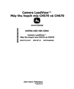 Alternative view of John Deere LoadView Cameras CH570, CH670 Sugar Cane Harvesters Operator's Manual (OMCXT31367)