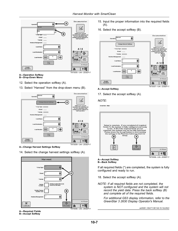 John Deere Harvest Monitor with SmartClean (Worldwide Edition) Operator's Manual (OMCXT35579) - Image 2