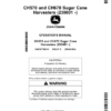 John Deere CH570, CH670 Sugar Cane Harvesters (230001-) (Worldwide Edition) Operator's Manual (OMCXT36012)