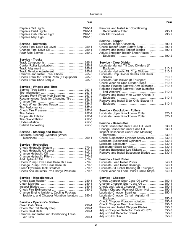 John Deere CH570, CH670 Sugar Cane Harvesters (240001-)—Export Edition Operator's Manual (OMCXT40429) - Image 4