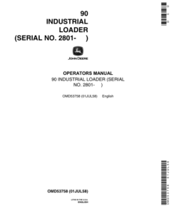 John Deere 90 Attachments Operator's Manuals (OMD53758)