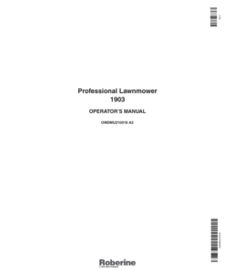 John Deere 1903 Large Area Reel Mower (193501-) Operator's Manual (OMDMU210016)
