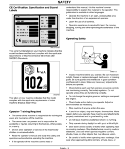 Alternative view of John Deere 500 Professional Lawnmower (520235-) Operator's Manual (OMDMU210240)