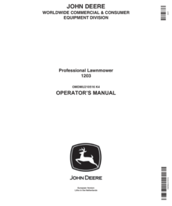 John Deere 1203 Large Reel Mower Operator's Manual (OMDMU210516)