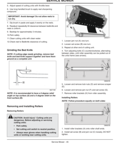 Alternative view of John Deere 1203 Large Reel Mower Operator's Manual (OMDMU210516)