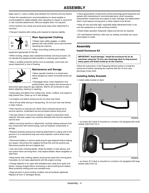 John Deere 1400, 1420 1435, 1445, 1545, 1550, 1565 Rear Discharge Mower Deck for 1400/1500 Series Front Mower 72-Inch (North America) (215001-) Operator's Manual (OMDMU211820E) - Image 2