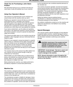 Alternative view of John Deere Basic Machines Export Edition 1505 (152500-152595) 1515 (156500-156572) Operator's Manual (OMDMU211990)