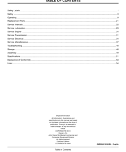 Alternative view of John Deere Basic Machines Export Edition 1505 (152596-170000) 1515 (156573-170000) Operator's Manual (OMDMU212185)