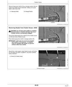 Alternative view of John Deere S540, S550 Combines Argentinas Operator's Manual (OMDQ101265)