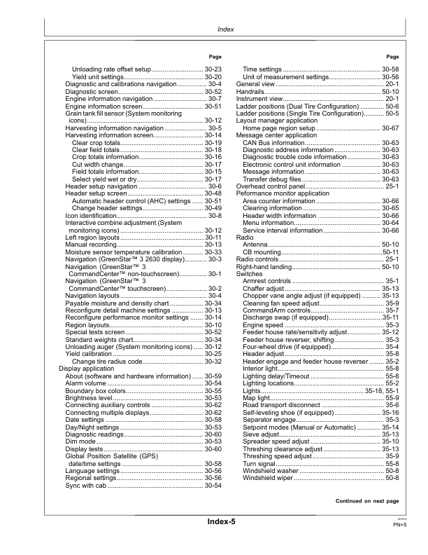 John Deere S540, S550 Combines Argentinas Operator's Manual (OMDQ101265) - Image 4