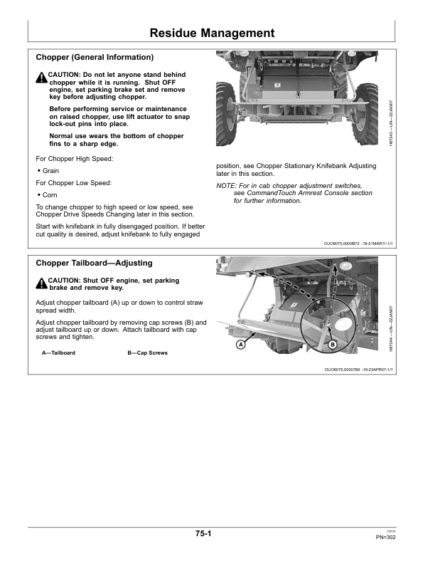 John Deere S540, S550 Combines (South American Edition) Operator's Manual (OMDQ101825) - Image 2