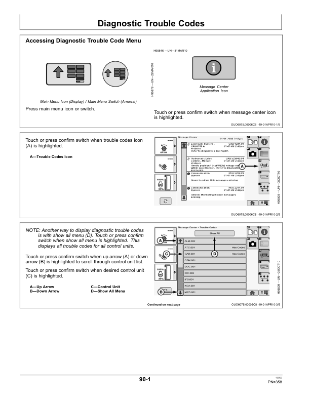 John Deere S540, S550 Combines (South American Edition) Operator's Manual (OMDQ101825) - Image 3