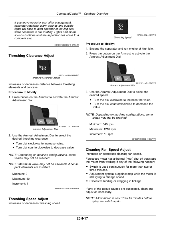 John Deere S430, S440 Combines (Onscreen Help) (150100-) Operator's Manual (OMDQ102232) - Image 2