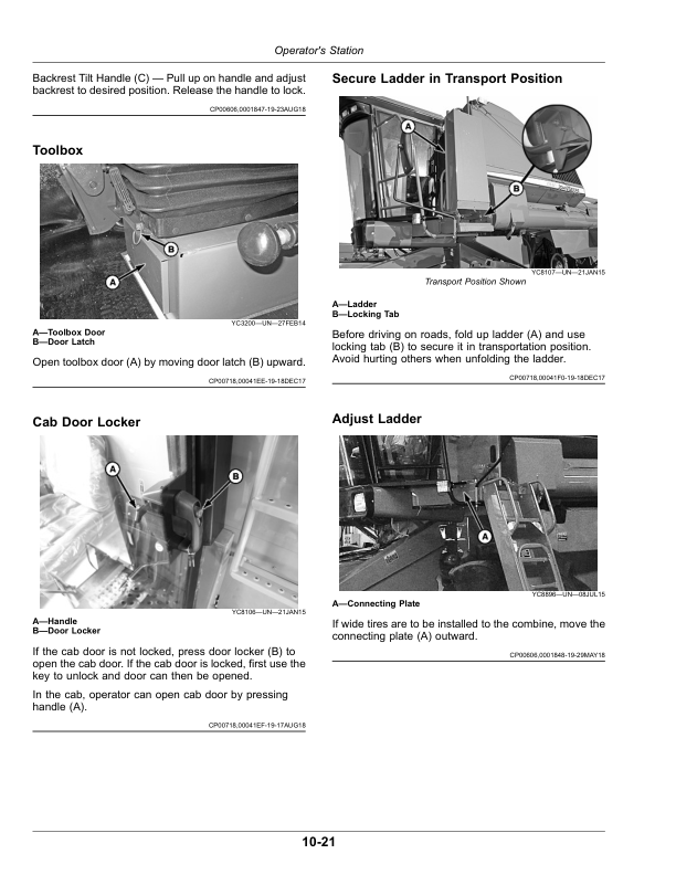 John Deere C120 (4LZ-9) Full-Feeder Combine Operator's Manual (OMDX14727) - Image 3