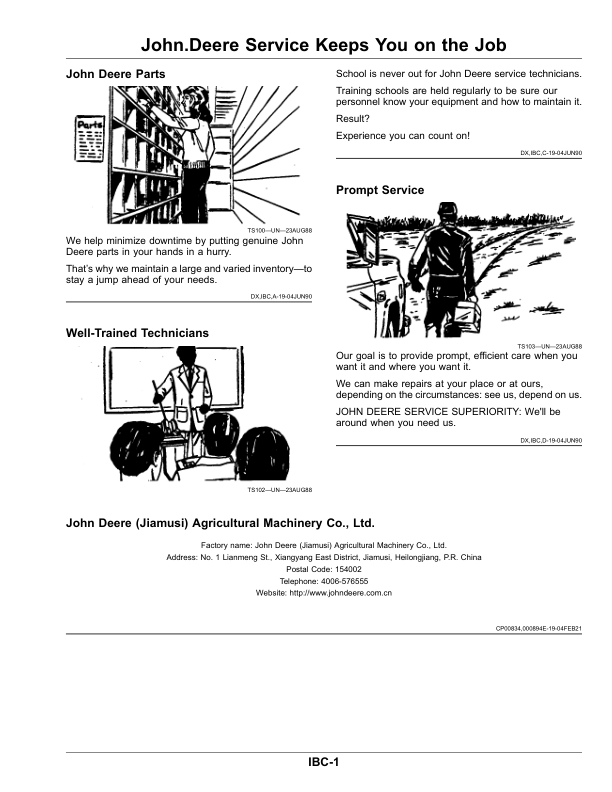 John Deere C230 NR4 Grain Combine/Corn Harvester Operator's Manual (OMDX23079) - Image 2