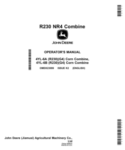 John Deere R230 Combine Operator's Manual (OMDX23099)