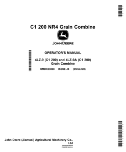 John Deere C1 200 NR4 Grain Combine Operator's Manual (OMDX23868)