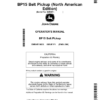 John Deere BP15 Belt Pickup (820001-) (North American) Operator's Manual (OMDXE10023)