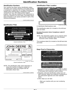 Alternative view of John Deere 725D, 730D, 735D, 740D Draper Platforms (820001-) (North American) Operator's Manual (OMDXE10268)
