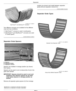 Alternative view of John Deere S760, S770, S780, S790 Combines (820001-) (Export Edition) Operator's Manual (OMDXE11177)