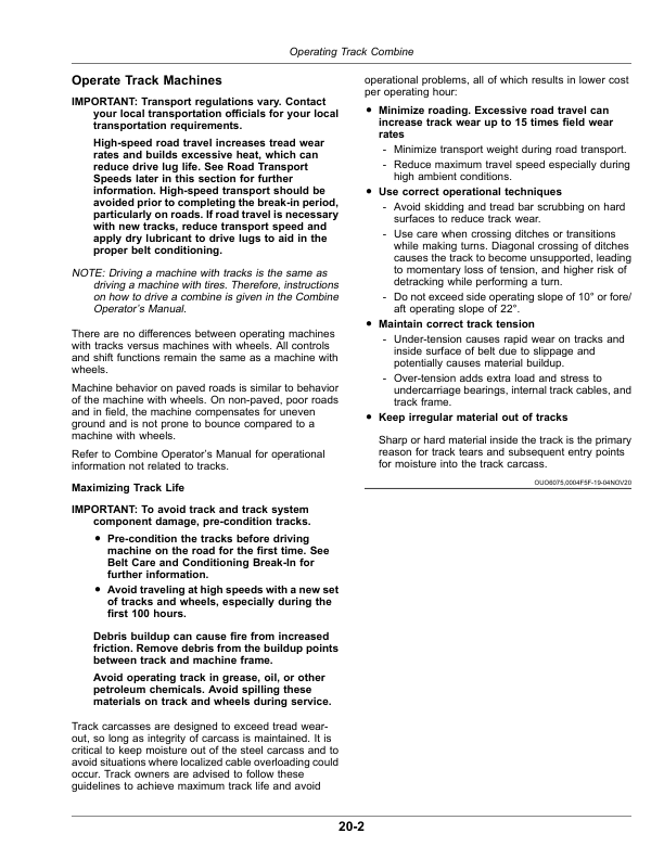 John Deere Tracks (810001 –) (North American) Operator's Manual (OMDXE11402) - Image 2