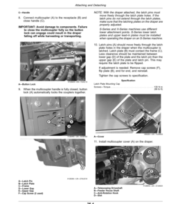 Alternative view of John Deere HD35F, HD40F, HD45F, HD50F Hinged Drapers (820001-) (North American) Operator's Manual (OMDXE11454)