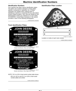 Alternative view of John Deere X9 1000, X9 1100 Tracks (825001-830000) (North American) Operator's Manual (OMDXE12069)
