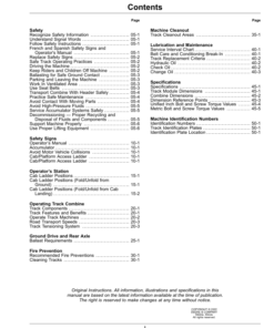Alternative view of John Deere Tracks (825001-) (Export Edition) Operator's Manual (OMDXE12248)