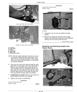 Alternative view of John Deere S760, S770, S780, S785, S790, HillMaster Combines (135000-) (European Edition) Operator's Manual (OMDXE12474)