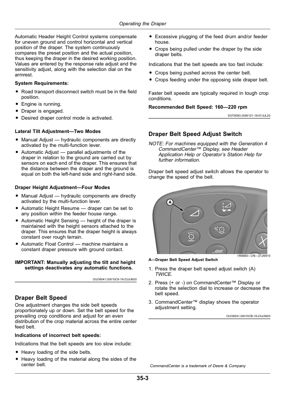 John Deere RD30F, RD35F, RD40F, RD45F Flexible Drapers (830001-) (Export Edition) Operator's Manual (OMDXE13035) - Image 3