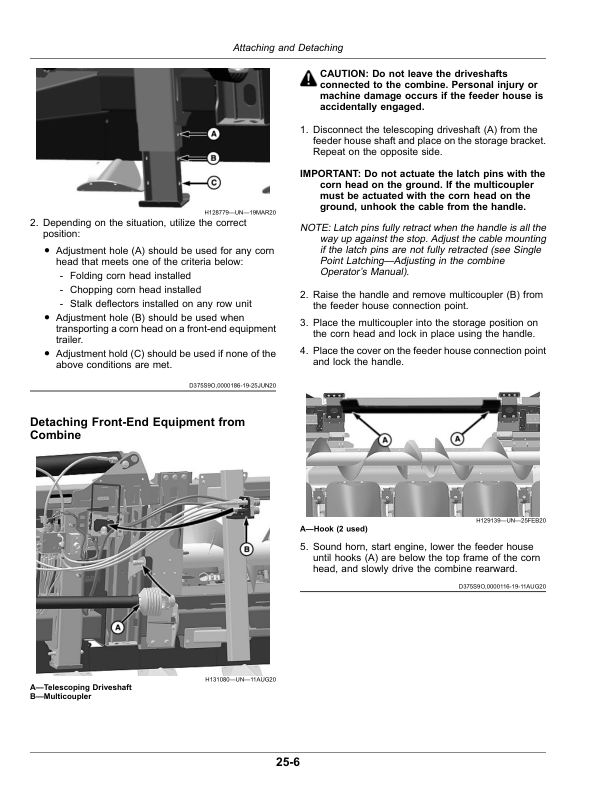 John Deere C6R, C8R, C12R, C16R, C18R Rigid Corn Heads (Export Edition) (830001-) Operator's Manual (OMDXE13138) - Image 2