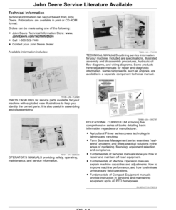 Alternative view of John Deere Tracks (835001-840000) (Export Edition) Operator's Manual (OMDXE14042)