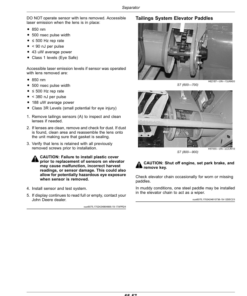 Alternative view of John Deere S7 600, S7 700, S7 800, S7 850, S7 900, HillMaster Combines Operator's Manual (OMDXE15275)
