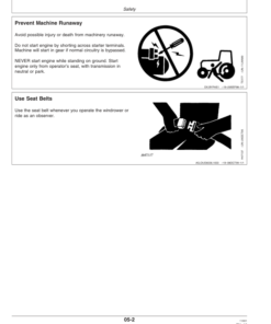 Alternative view of John Deere 4895 Self-Propelled Windrower (-180000) Operator's Manual (OME125409)