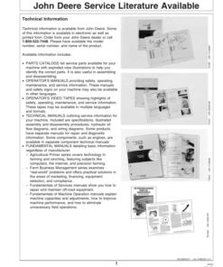 Alternative view of John Deere 754, 756 Hay Tedder Operator's Manual (OME126809)