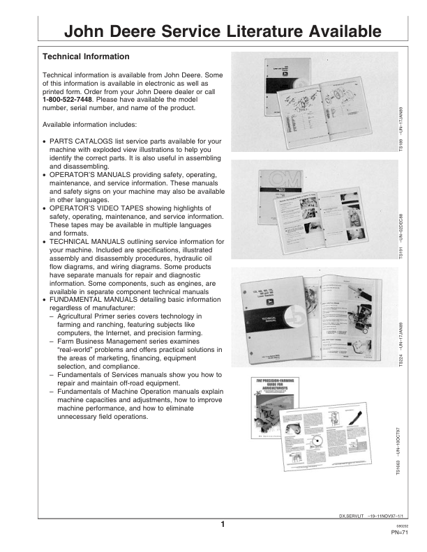 John Deere 754, 756 Hay Tedder Operator's Manual (OME126809) - Image 2