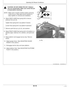 Alternative view of John Deere 916 Roll (152001-), Impeller (152501- ) Rotary Mower Conditioners Operator's Manual (OME126902)