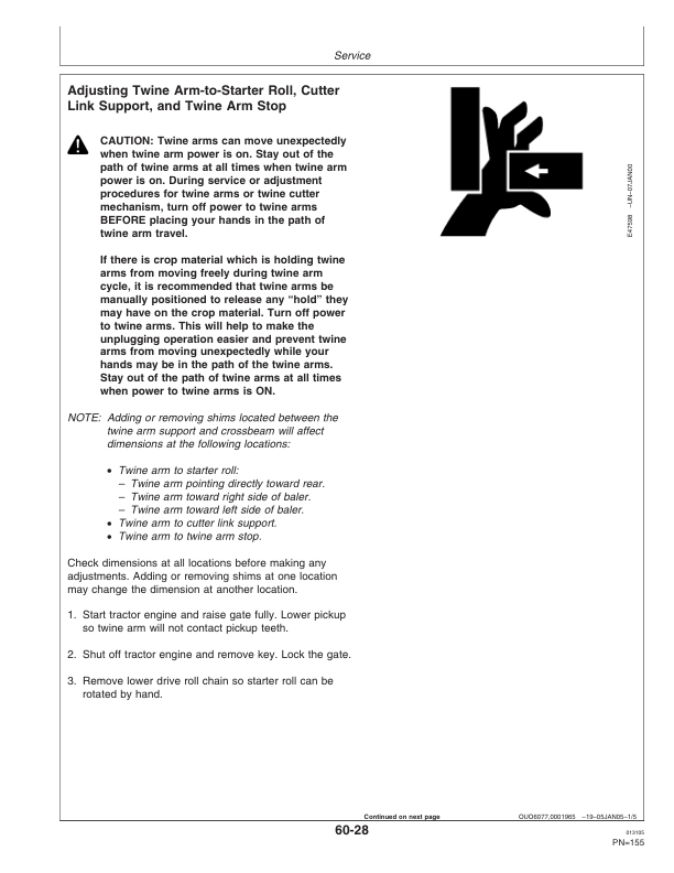 John Deere 457 Standard Round Baler Operator's Manual (OME130950) - Image 3
