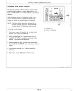 Alternative view of John Deere 458, 458 Silage Special & 558 Round Balers(Regular & Megawide Pickup Plus)(000001-340000) Operator's Manual (OME131077)