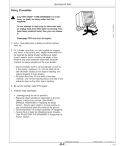 Alternative view of John Deere 468 Silage Special, & 568 Round Balers (000001-340000) Operator's Manual (OME131080)