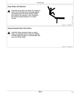 Alternative view of John Deere 457, 457S, 557 Round Balers (320001-) Operator's Manual (OME131357)