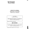 John Deere 458 Standard Round Balers (Regular Pickup Only)(000001-340000) Operator's Manual (OME131570)