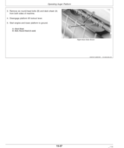 Alternative view of John Deere 896 Auger Platform North America (000001-359999) Operator's Manual (OME131835)