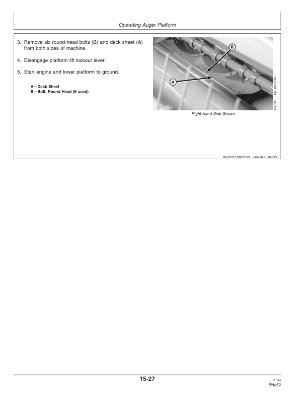 John Deere 896 Auger Platform North America (000001-359999) Operator's Manual (OME131835) - Image 2